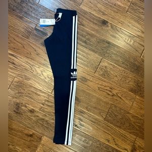 BRAND NEW WITH TAGS Navy blue Adidas striped leggings